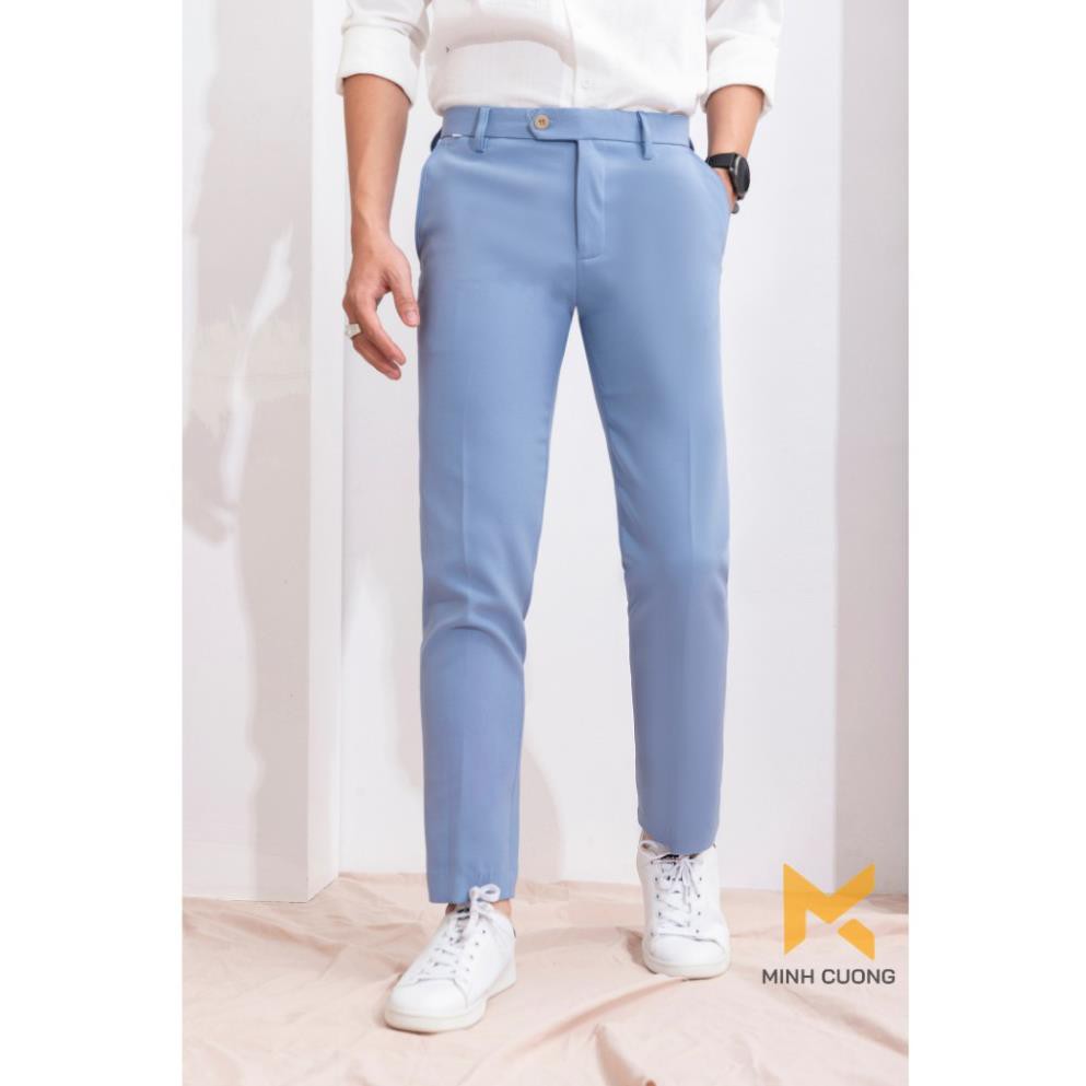 [RẺ] Quần âu nam đẹp dáng ôm vừa (xanh Hòa Bình) dáng ôm, chất vải cao cấp co giãn 4 chiều | BigBuy360 - bigbuy360.vn