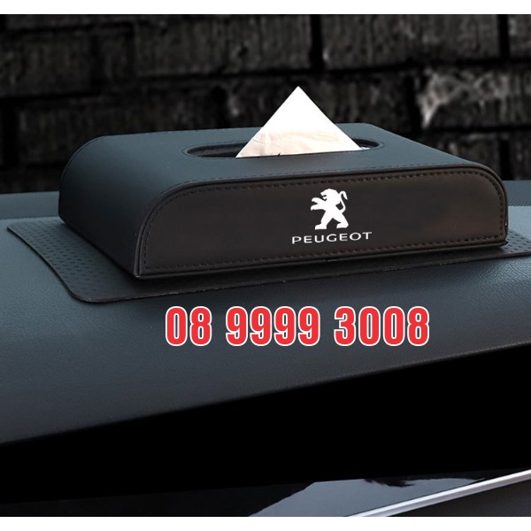 Hộp đựng giấy Peugeot,hộp đựng giấy da cao cấp thương hiệu xe peugeot