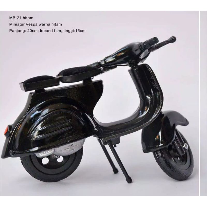 Mô Hình Xe Vespa Màu Đen Kiểu Cổ Điển Dùng Trang Trí Nhà Cửa