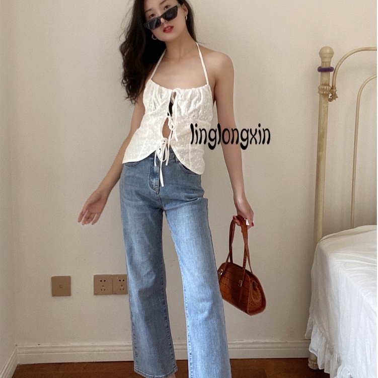 Áo Croptop 2 Dây Hở Lưng In Họa Tiết Hoa Thời Trang Mùa Hè Quyến Rũ Cho Nữ