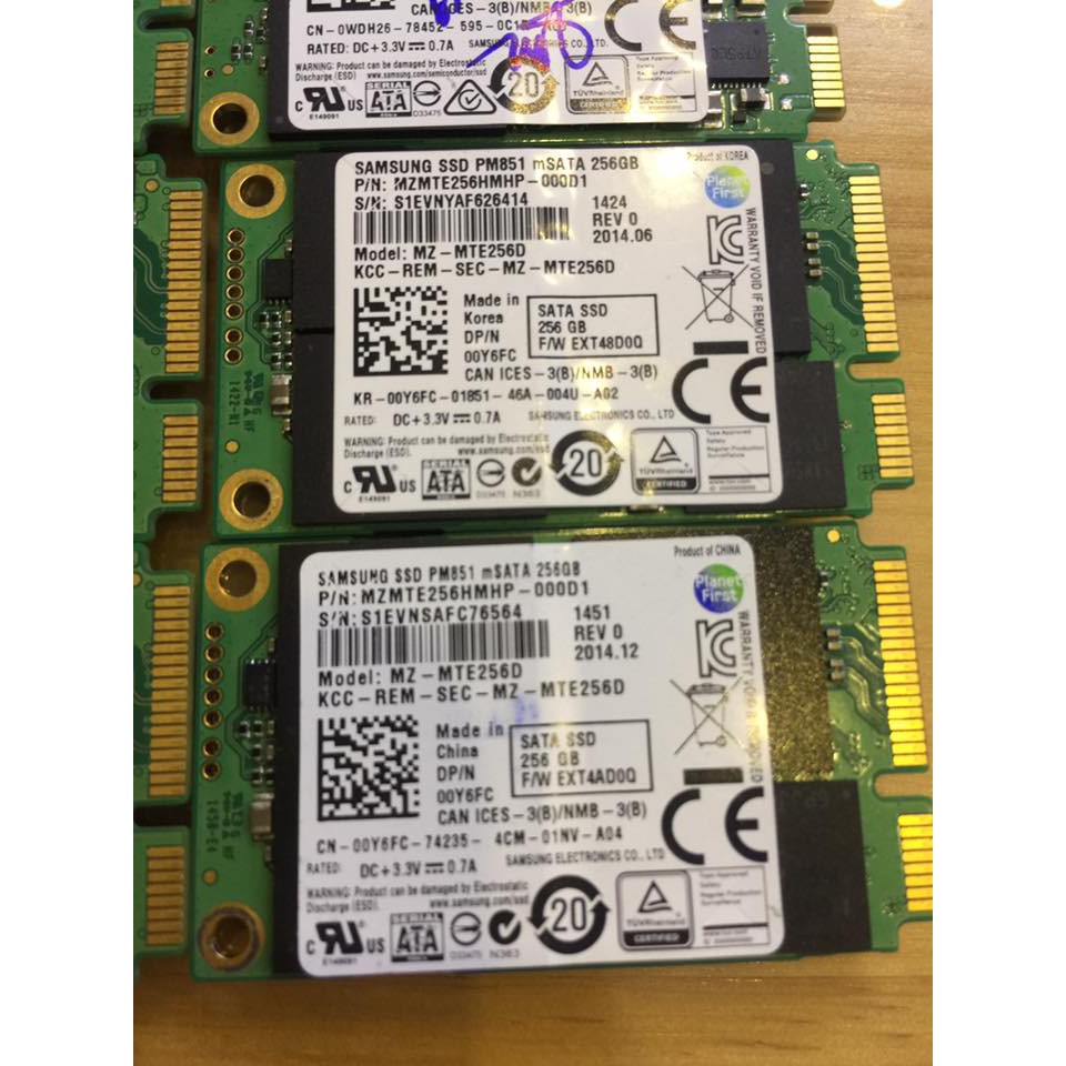 ổ ssd msata 256Gb SamSung Tháo máy Xịn, Mới 99%