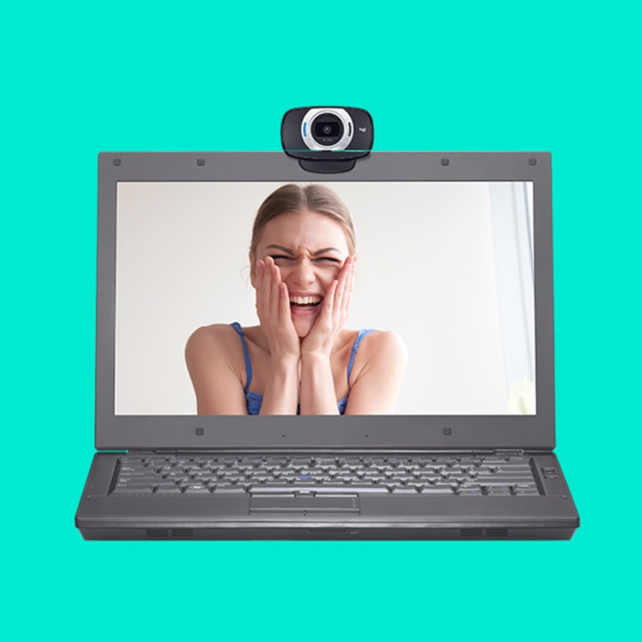 Webcam Logitech C615 1080p HD 30 FPS - Xoay 360, tự động lấy nét, chỉnh sáng, mic giảm ồn