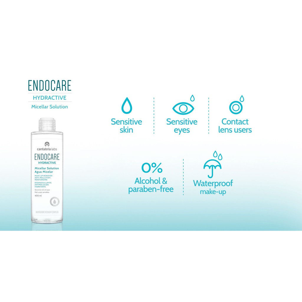 Nước Tẩy Trang Endocare Hydractive Micellar Solution Agua Micelar 400ml