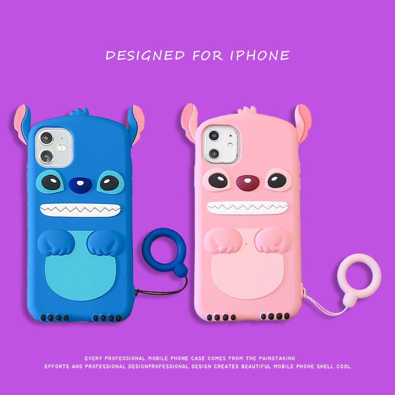 Ốp Điện Thoại Hình Nhân Vật Stitch Đáng Yêu Cho Iphone 7 8 Xs Max 11pro Max