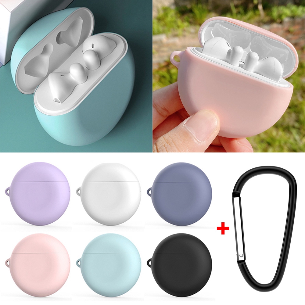 MYRON Macaroon Color Silicone Case Charging Box Protective Cover for Huawei Freebuds 3