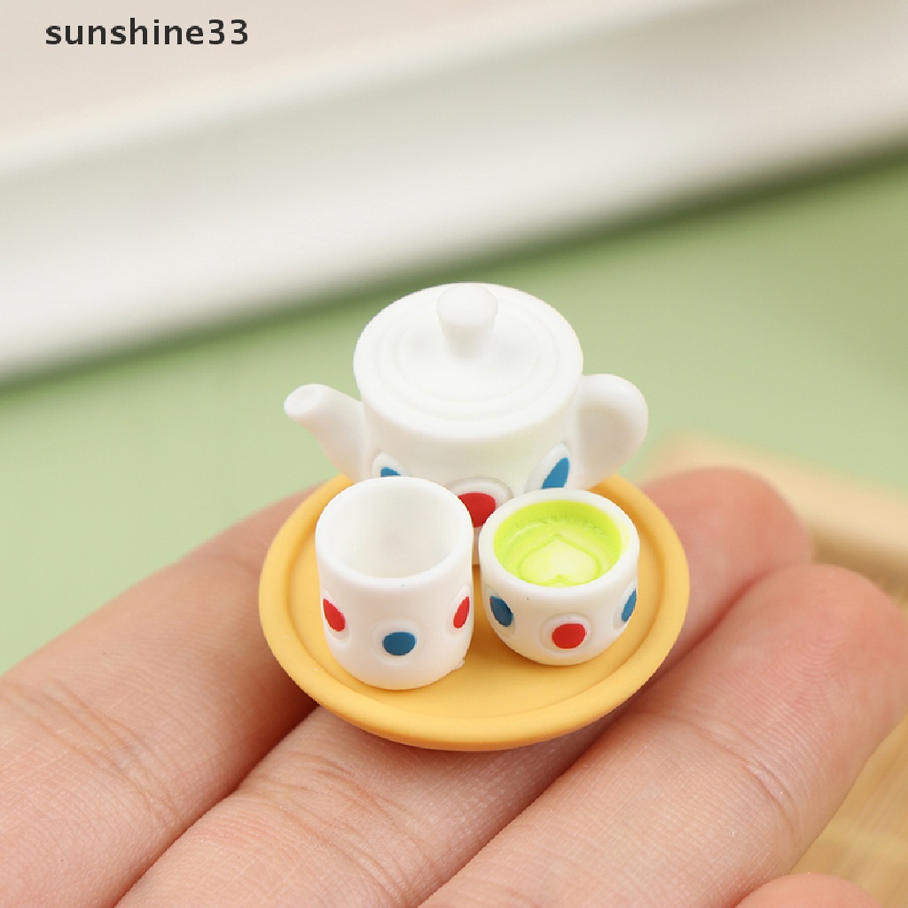 Bộ 4 Ấm Trà Đồ Chơi Búp Bê Cỡ 1 / 12
