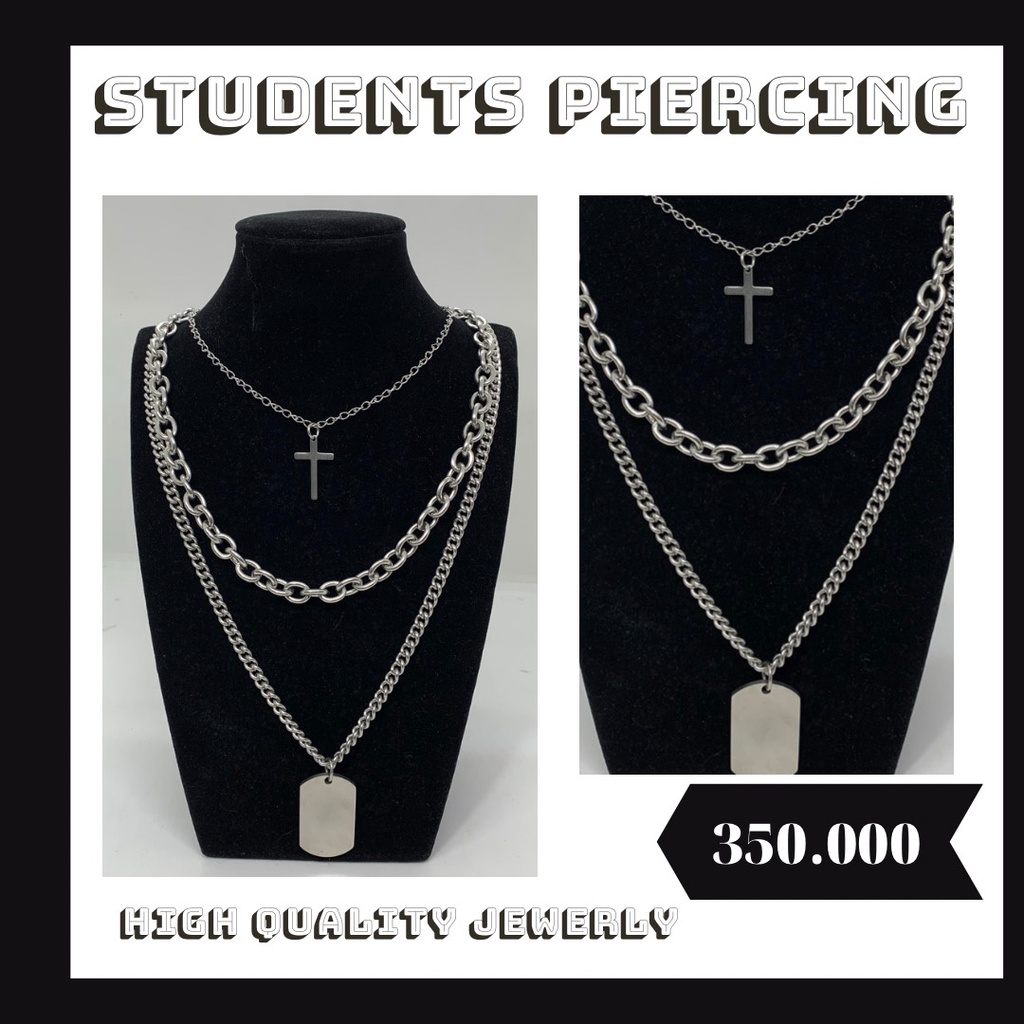 [Rẻ Vô Địch] Bộ Vòng Cổ 3 Tầng Cao Cấp - Thép Không Gỉ