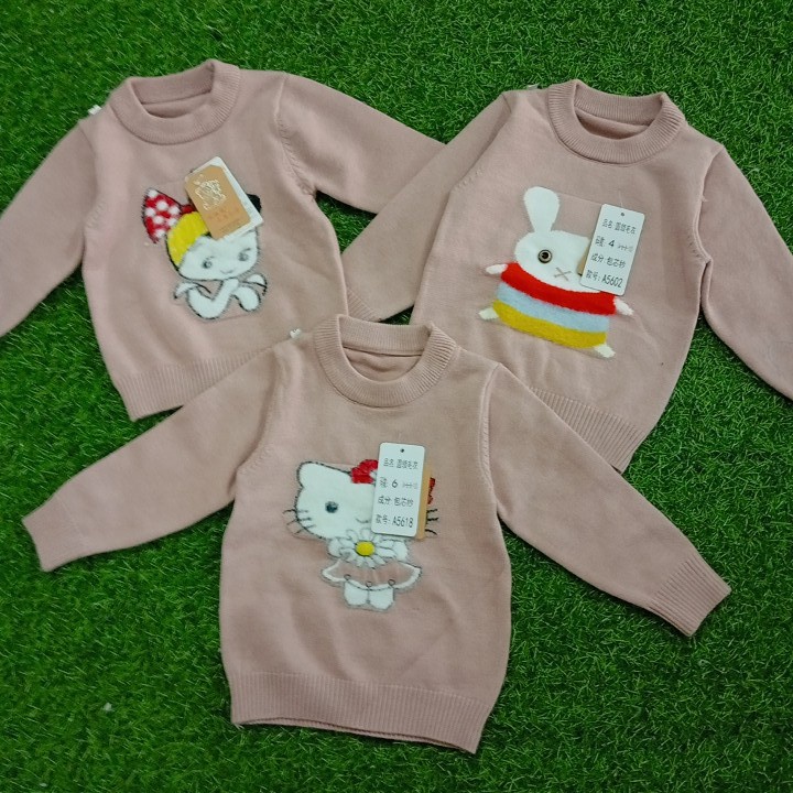 (A51 - Nhiều Mẫu) Áo Len Quảng Châu Cho Bé Gái (7-14kg)