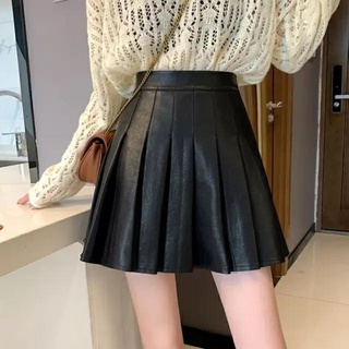 Chân váy tennis xếp ly chất da