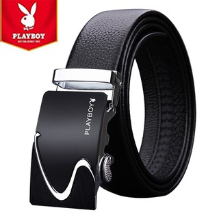 [Dây lưng] Thắt Lưng Da Nam Hàng Hiệu PLAYBOY Khóa Cài Cao Cấp. Dây Nịt Nam Da Bò 100% Chính Hãng Mạ Bạc Nam Tính GC305
