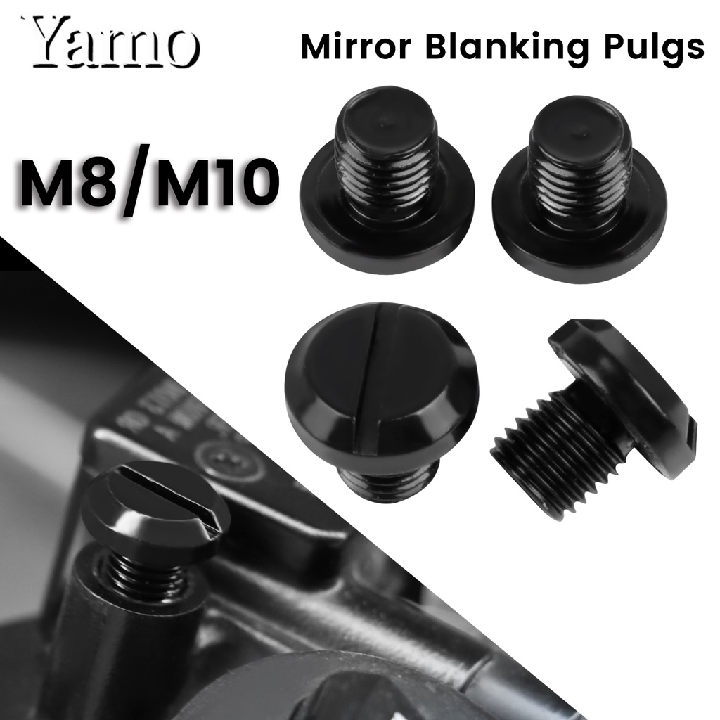 Set 2 Phích Cắm Tráng Gương M8 / M10 X1.25 Bằng Hợp Kim Cho BMW Suzuki Honda Kawasaki Nmax V1 V2 Aerox Ninja