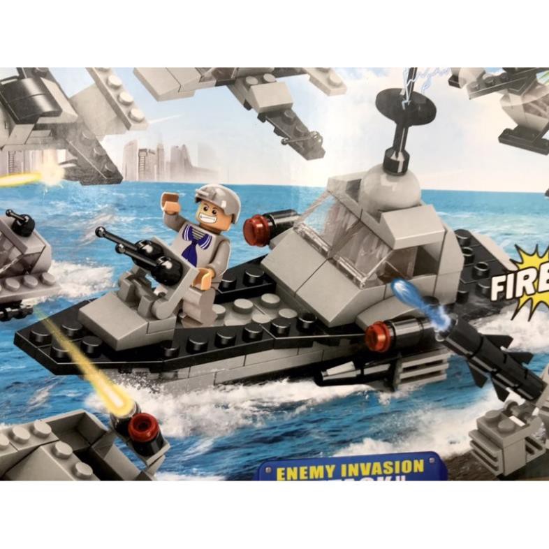 [Khai trương giảm giá] LEGO TECH_[Sale sốc] Lắp ráp mô hình tàu chiến 6in1 LELE BROTHER siêu hot - 109 miếng
