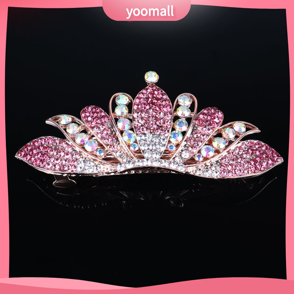 Yomall♡ Kẹp TóC HìNh Vương MiệN ĐíNh Kim Cương Giả ThờI Trang Cho Nữ