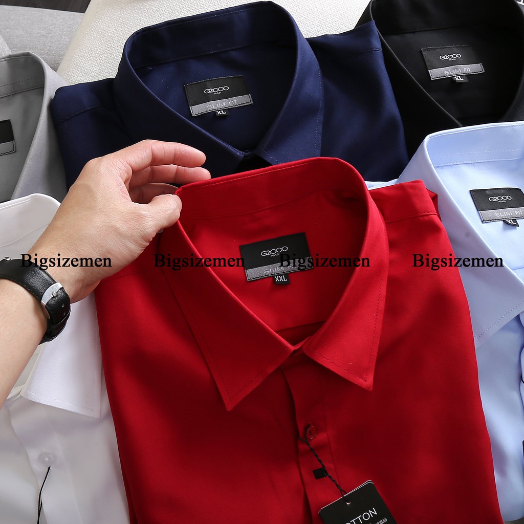 BIGSIZE - Áo sơ mi nam tay ngắn bigsize nhiều màu form 70-140kg