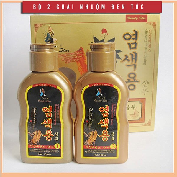 THUỐC NHUỘM TÓC GỘI LÀ ĐEN TÓC HÀN QUỐC BEAUTY STAR 100ML CT42