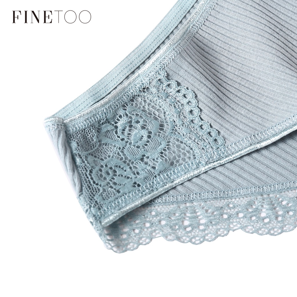 Quần lót FINETOO vải cotton mịn lưng cao thoải mái cho nữ
