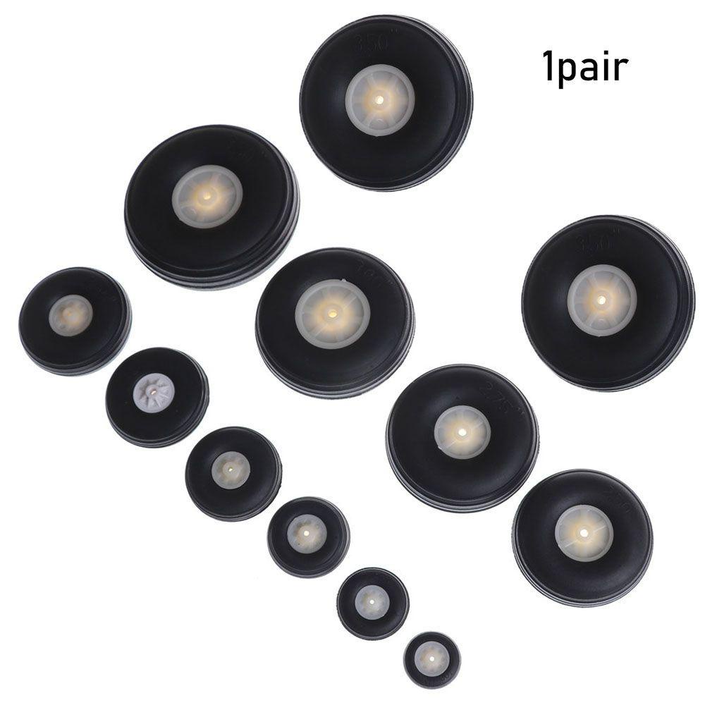 WONDER 1 Cặp Bánh Xe Cao Su PU Màu Đen 1 &quot;- 3&quot; Cho Máy Bay Đồ Chơi