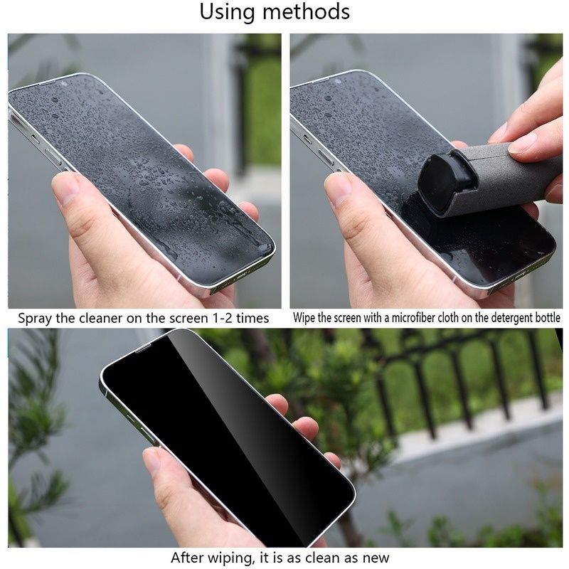 Chai Xịt Mini Dùng Vệ Sinh Màn Hình Điện Thoại / Màn Hình Máy Tính 2 Trong 1