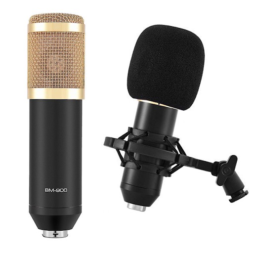 Micro thu âm không cần soundcard, Mic thu âm BM900 Hát Karaoke, Live Stream chuyên nghiệp tại nhà