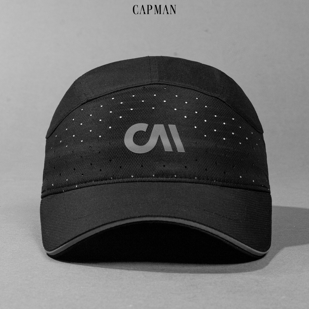 Mũ lưỡi trai chính hãng CAPMAN dáng thể thao ôm đầu vải thun mè CM48
