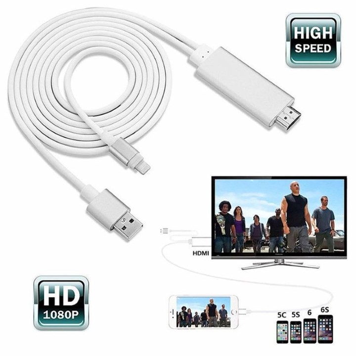 CÁP CHUYỂN ĐỔI TÍN HIỆU TỪ LIGHTING SANG HDMI TIVI DÀNH CHO ĐIỆN THOẠI IPHONE