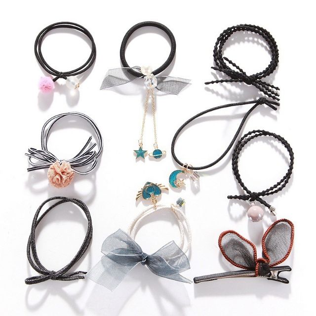 [CB02] Set 9 dây cột tóc hàn quốc TAI THỎ VOAN