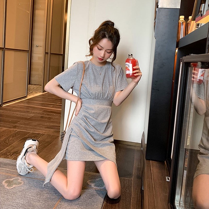 Đầm Ngắn Ôm Eo Thời Trang Mùa Hè Hàn Quốc 2022 Dành Cho Nữ