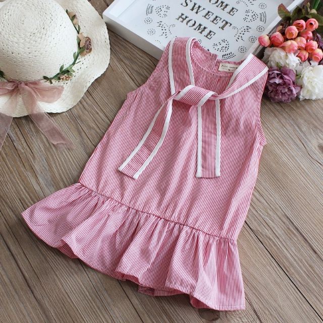 🌻Váy bé gái sọc thủy thủ (màu hồng & xanh)
