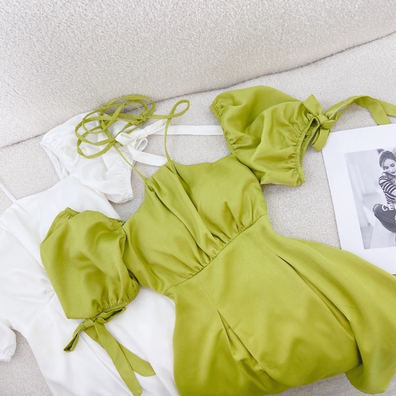 ĐẦM YẾM TAY PHỒNG XANH - TRẮNG