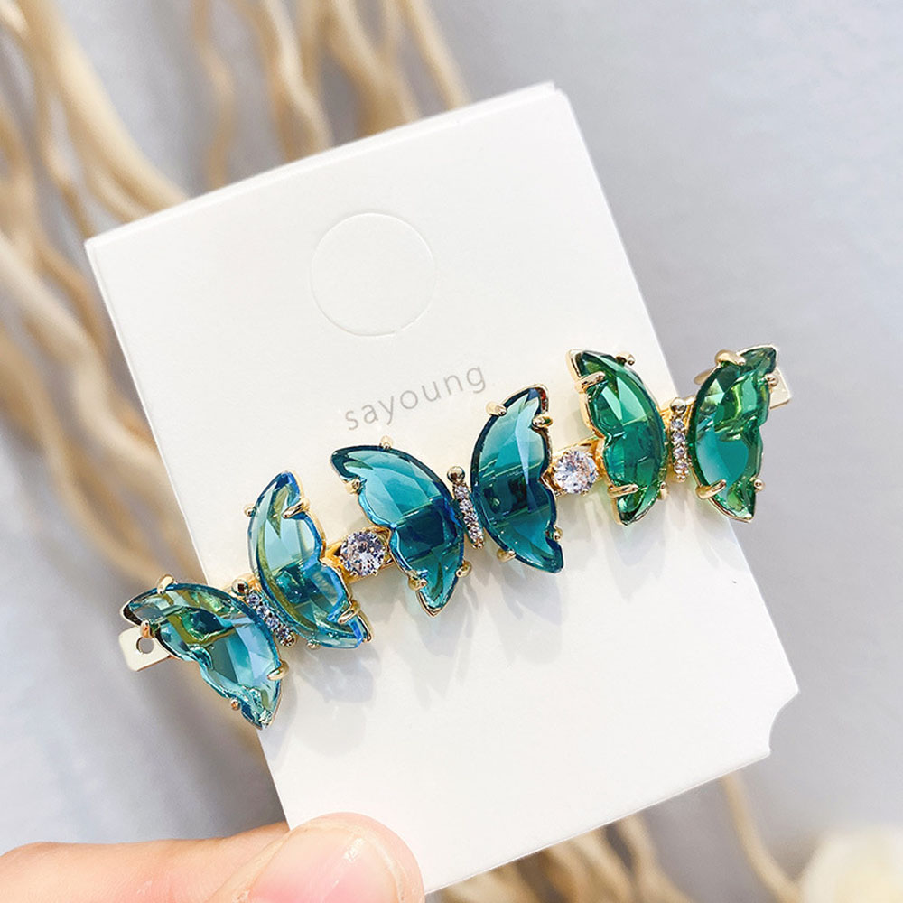 Kẹp Tóc Hình Bướm Đính Đá Thời Trang Cho Nữ