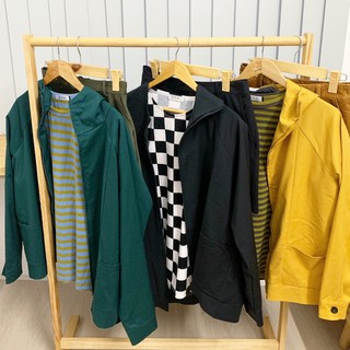 Áo khoác nam nữ Khaki Hoodie Jacket