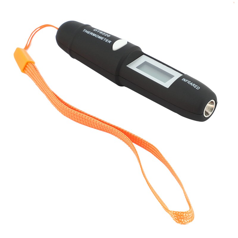 Non-Contact Mini Infrared  IR Temperature Measuring Digital LCD Display Infrared  Pen DT8220 Black