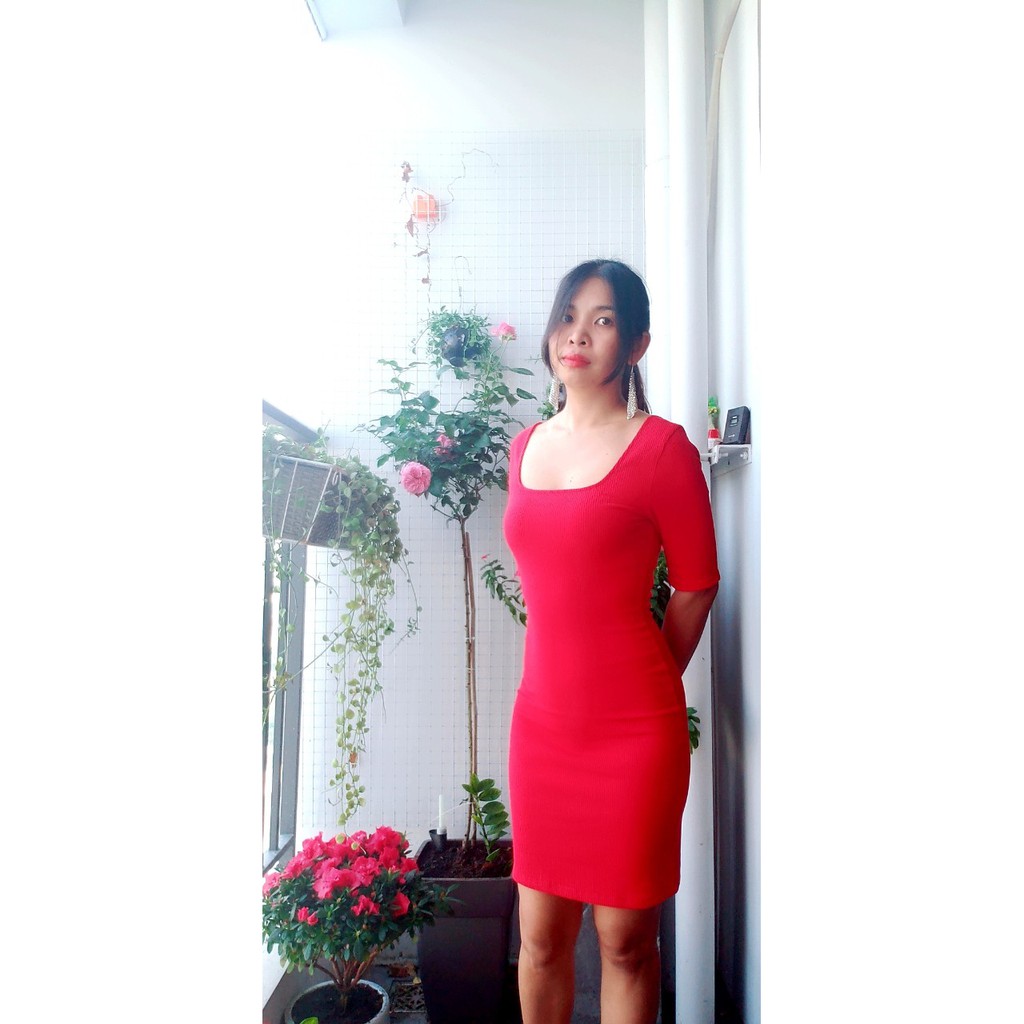 Đầm body ôm sát màu đỏ tuyệt đẹp - Chính hãng Authentic Mỹ