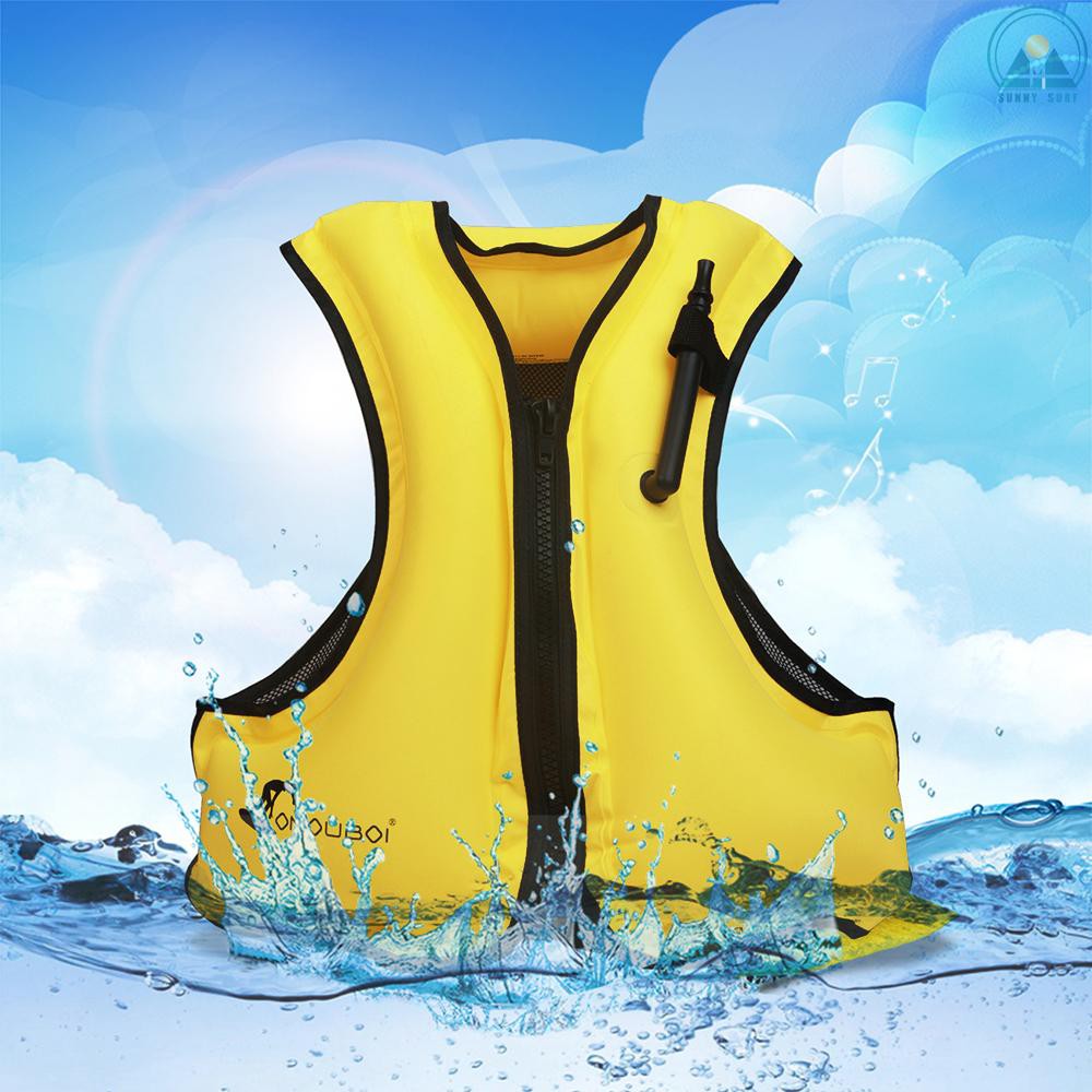 Sunny☀ Adult Inflatable Swim Vest Life Jacket for Snorkeling Floating Device Swimming Drifting Surfing Water Sports Life Saving