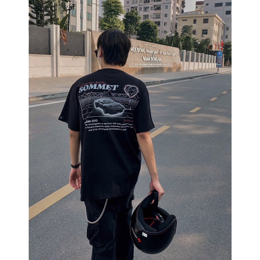 Áo Thun Unisex Local Brand The Sommet Màu Đen Oversize In Hình On the way - TGP06