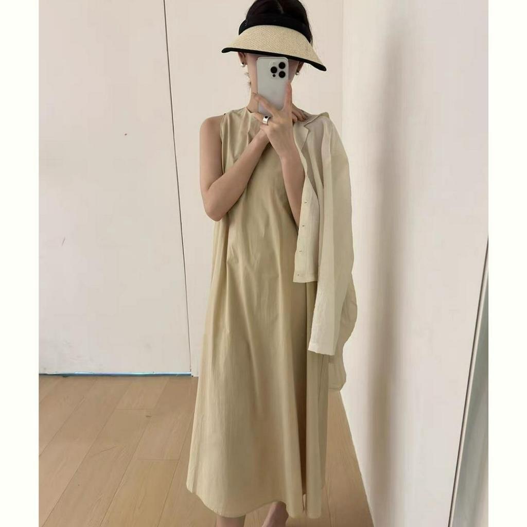 Váy thô dáng dài Caliesweet váy thô xốp suông dáng dài babydoll chất mát ngày hè