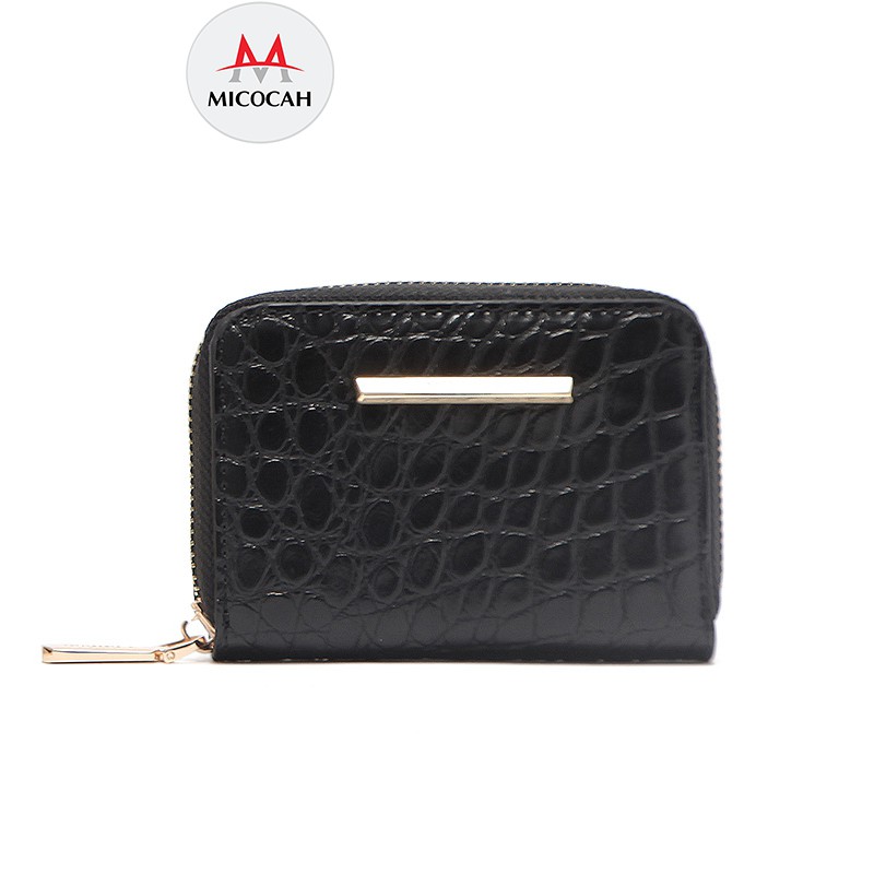 Ví Nữ Mini Cầm Tay Chính Hãng MICOCAH Phối Vân Da Rắn Nhỏ Gọn Nhiều Ngăn Tiện Dụng MC49 - Micocah Mall