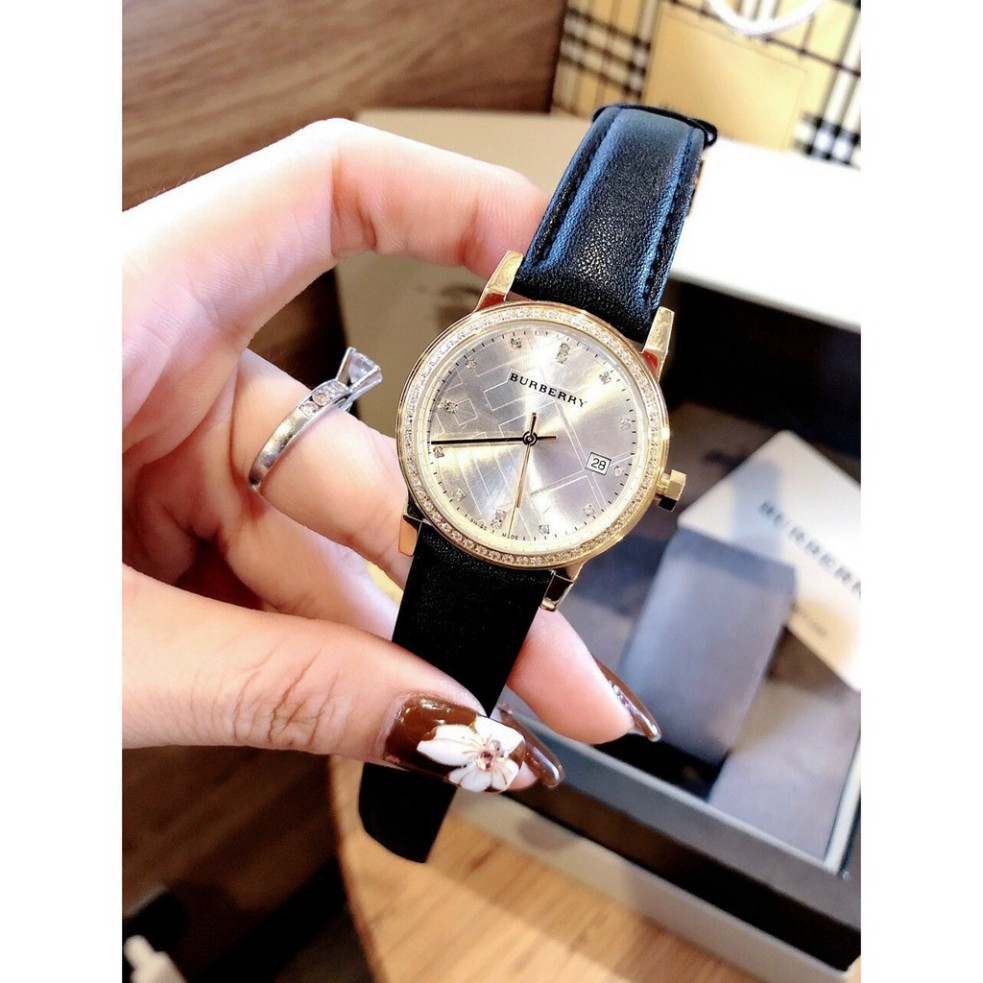 Đồng hồ nữ Burberry viền đính đá, thẻ bảo hành 12 tháng - Dongho.burberry