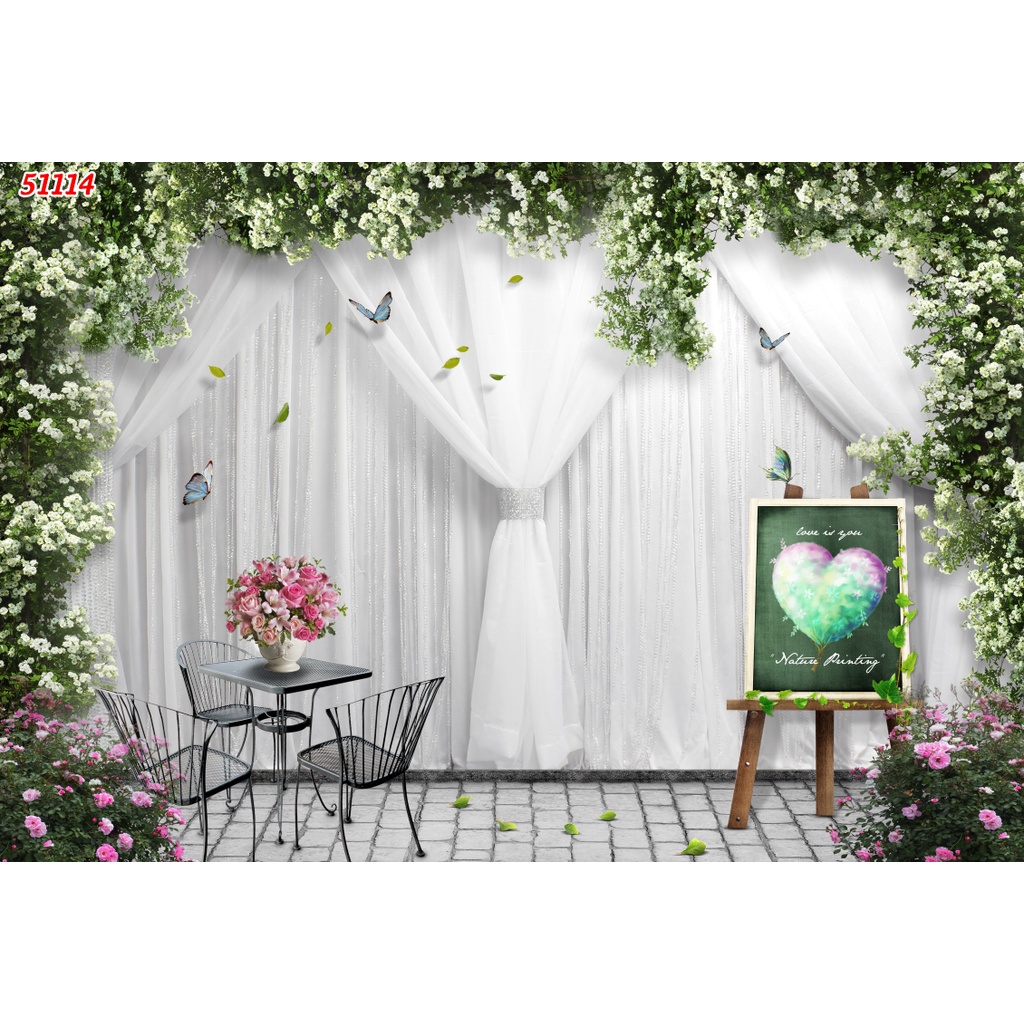 Tranh dán tường trang trí Quán Cafe, Trà Sữa, Trang Trí Cửa Hàng 3D