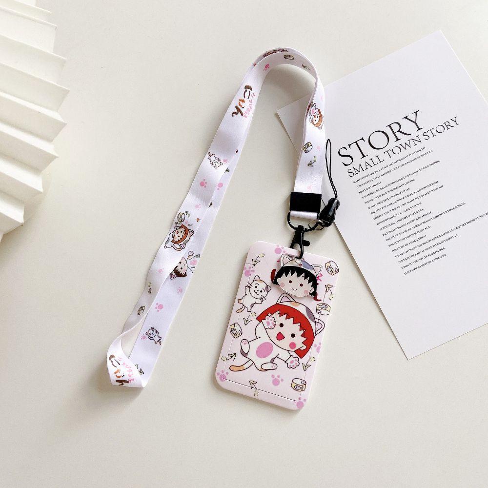 Dây Đeo Thẻ Ngân Hàng / Điện Thoại Họa Tiết Anime Xinh Xắn Giá Đỡ