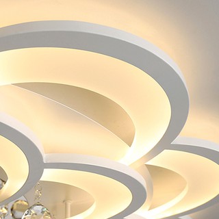 Đèn chùm pha lê KALIS trang trí nội thất 16 cánh 3 chế độ màu ánh sáng có điều khiển từ xa tiện dụng