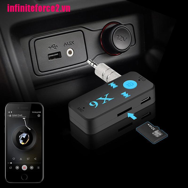 Bộ Thu Tín Hiệu Bluetooth Không Dây X6 Đầu Cắm 3.5mm Cho Xe Hơi