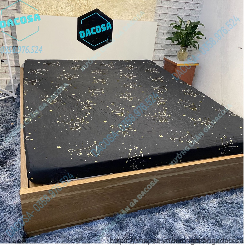 Ga trải giường cotton poly 1m6,1m8,drap giường hàn quốc nhập khẩu chính hãng DACOSA miễn phí bo chun | BigBuy360 - bigbuy360.vn