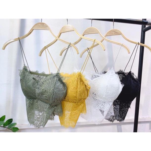 Áo Bra Ren Hoa Lá Dáng Lửng Sexy 9936