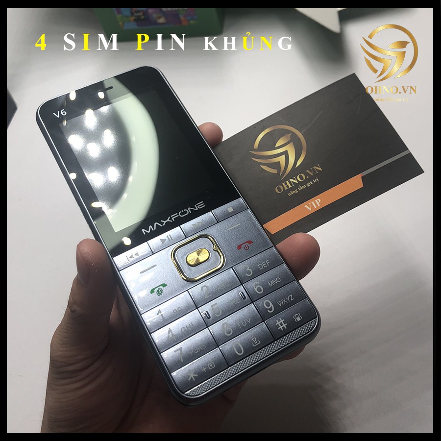 Điện Thoại 4 Sim 4 Sóng MAXFONE V6 Điện Thoại Bàn Phím Đập Đá Pin Trâu Khủng - OHNO Việt Nam | BigBuy360 - bigbuy360.vn