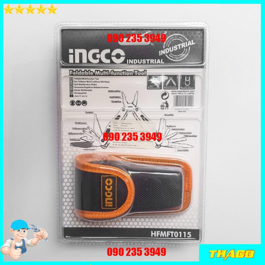 Bộ 15 dao công cụ xếp đa năng mini đi phượt Total Ingco hợp kim cao cấp 1234