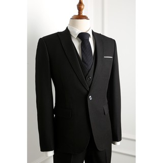 Bộ vest màu đen đột chỉ cao cấp full size