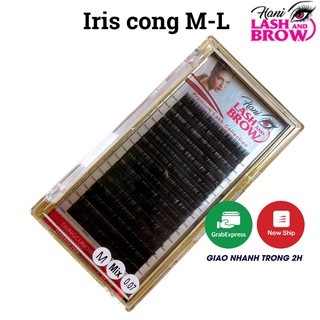 Lông Mi Khay IRIS Nối Volume 0.07 LMC Hani siêu đen Độ Cong L M