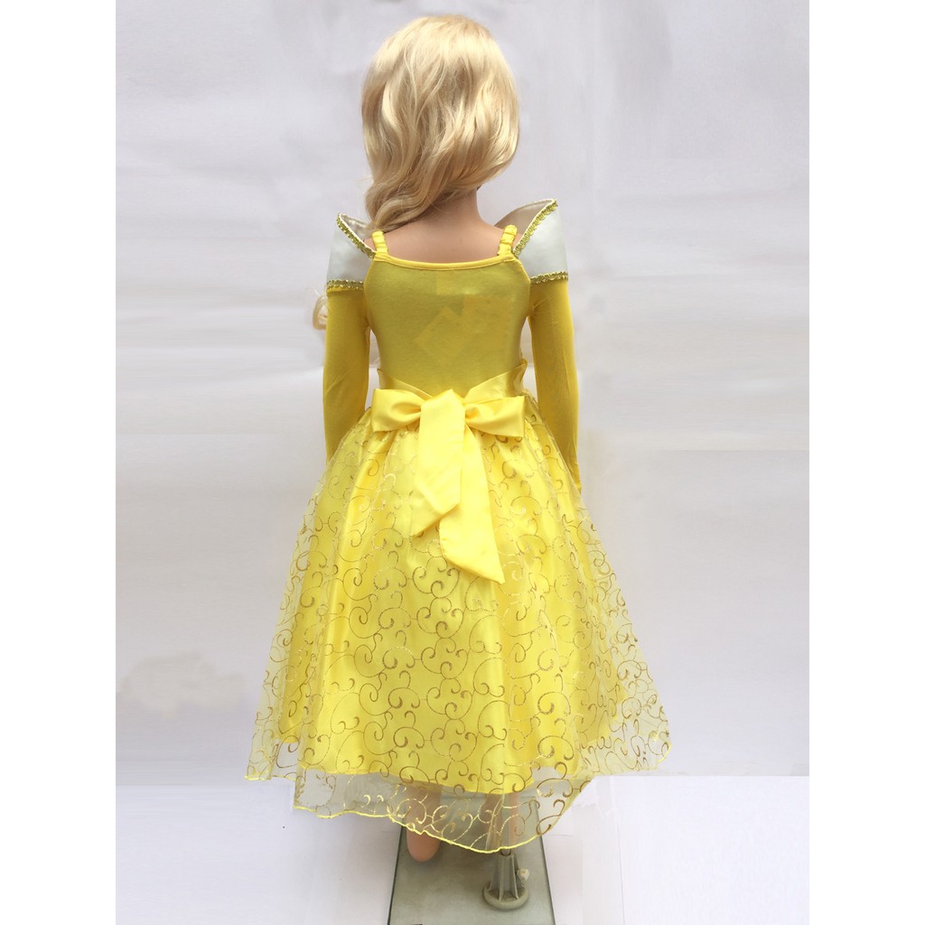 Bộ váy Belle Người đẹp và quái vật cho bé 3-6 tuổi hóa trang trung thu, Halloween