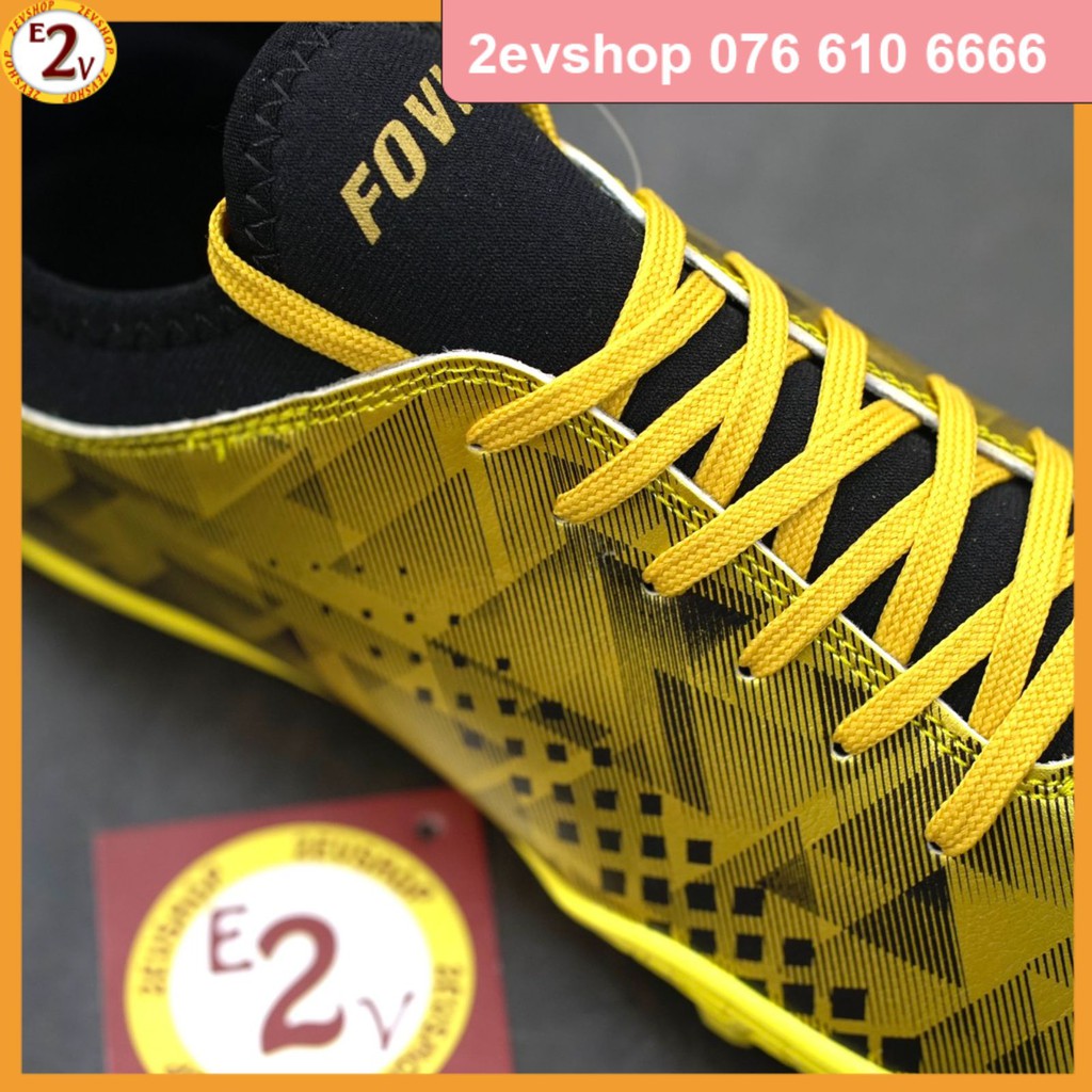Giày đá bóng thể thao nam Fovi Debut Vàng, giày đá banh cỏ nhân tạo dẻo nhẹ - 2EVSHOP